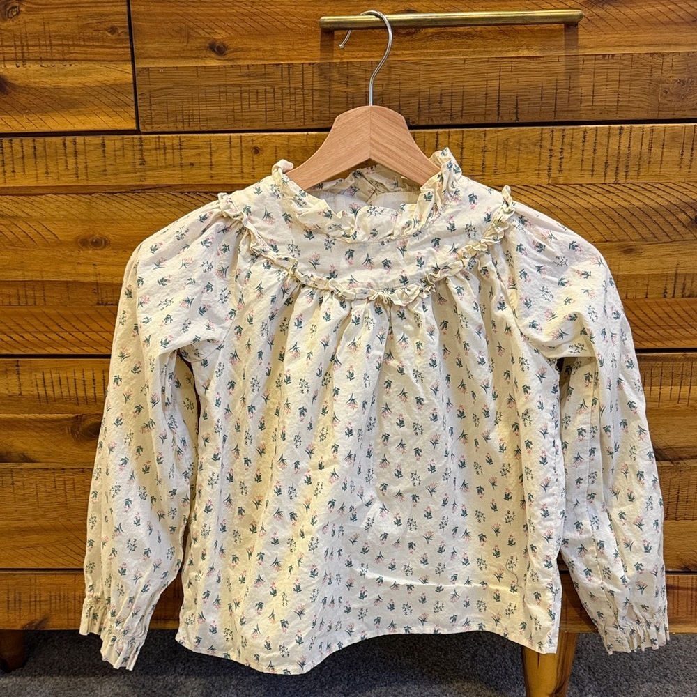 Janie & Jack Girls Floral Long Sleeve Kids Top